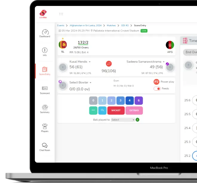 Score Entry Platform